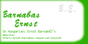 barnabas ernst business card